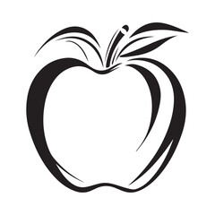 Apple Fruit Logo Vector Art, Icons, and Graphics isolated on white