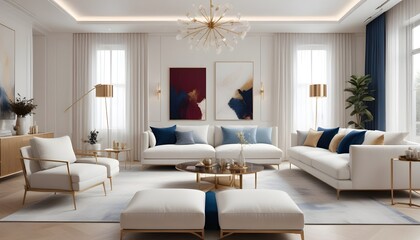 Photo interior modern design room 3d illustration