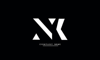 NK, KN, N, K Abstract Letters Logo Monogram