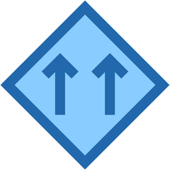 Vector Icon One Way, traffic, regulation, road sign, arrows