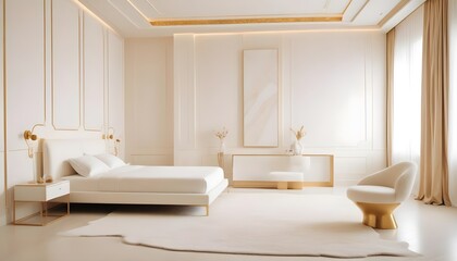 Photo interior modern design room 3d illustration