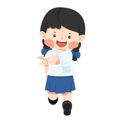 Girl making heart shape with her hands