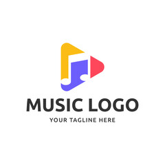 Music vector logo graphic modern abstract