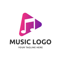 Music vector logo graphic modern abstract
