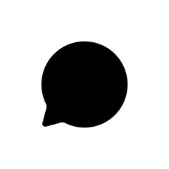 black speech bubble icon vector design.