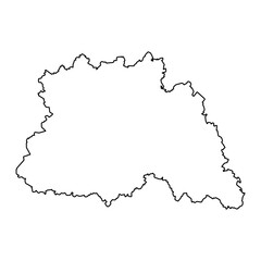 Novgorod Oblast map, administrative division of Russia. Vector illustration.