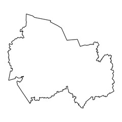 Novosibirsk Oblast map, administrative division of Russia. Vector illustration.