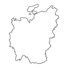 Obraz premium Sakha map, administrative division of Russia. Vector illustration.