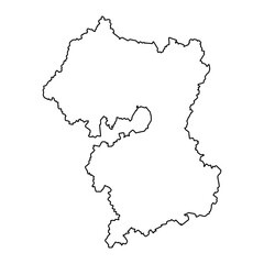 Fototapeta premium Moscow Oblast map, administrative division of Russia. Vector illustration.