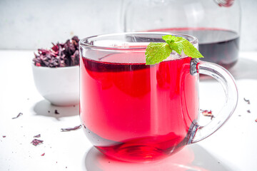 Homemade hibiscus tea