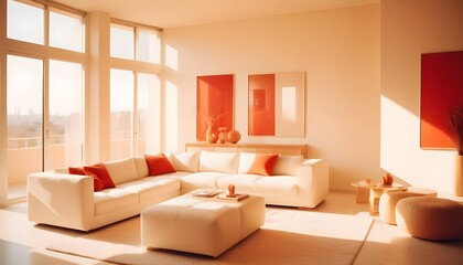 Fototapeta premium Photo interior modern design room 3d illustration