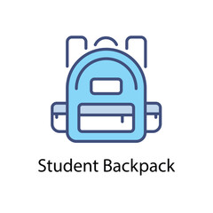 Student Backpack vector icon