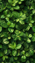 Natural pattern of green plants and leaves texture