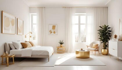 Photo interior modern design room 3d illustration