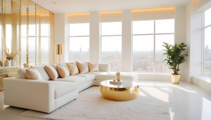 Fototapeta premium Photo interior modern design room 3d illustration