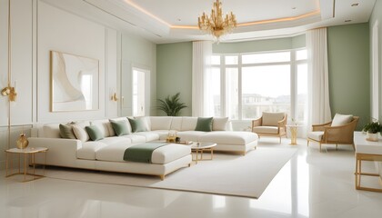 Fototapeta premium Photo interior modern design room 3d illustration