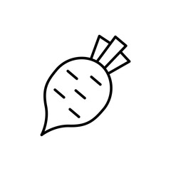Radish outline icons, minimalist vector illustration ,simple transparent graphic element .Isolated on white background