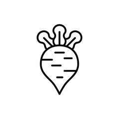 Fototapeta premium Radish outline icons, minimalist vector illustration ,simple transparent graphic element .Isolated on white background