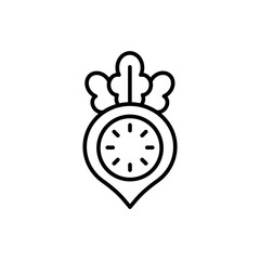 Radish outline icons, minimalist vector illustration ,simple transparent graphic element .Isolated on white background
