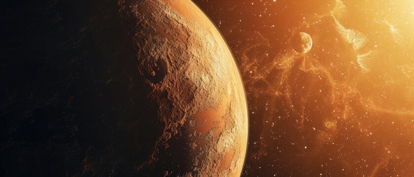 close up of a newly discovered planet exoplanet selective focus astronomical discovery surreal Composite observatory