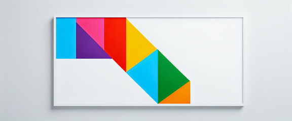 illustrazione con elementi geometrici a tema minimalista astratto contemporaneo