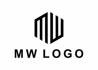 letter mw logo, design, Vector, illustration, creative icon, template