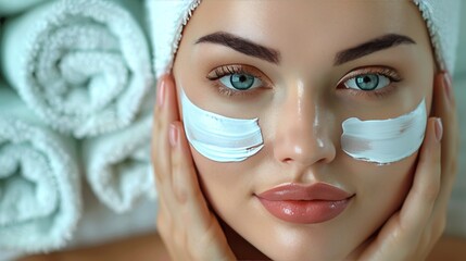 Luxurious assortment of refreshing cosmetics for personal care elegantly arranged on a tabletop