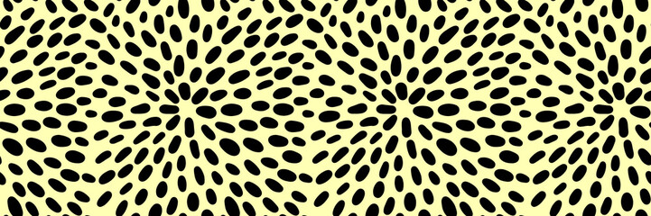 Small dash pattern. Seamless minimal dash pattern, small elements on yellow background.