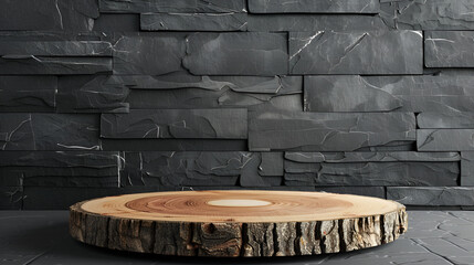 3d rock podium product stand or display with rock background and cinematic light
