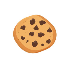 chocolate chip cookie. vector illustration