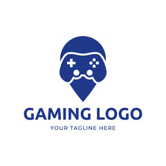 Game console and video games stick logo design template