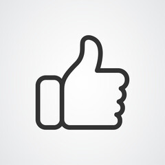 Obraz premium Thumbs up icon. Easy editable vector design.