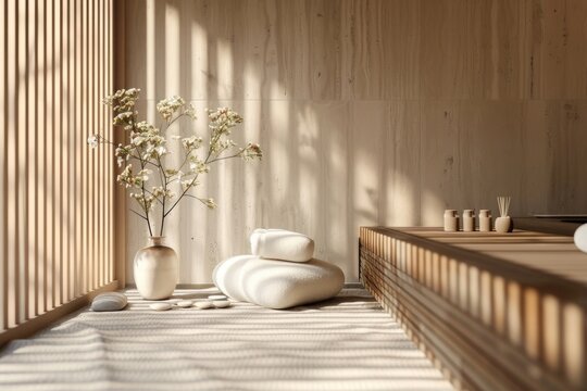 Massage room of wellness spa furniture chair interior design.