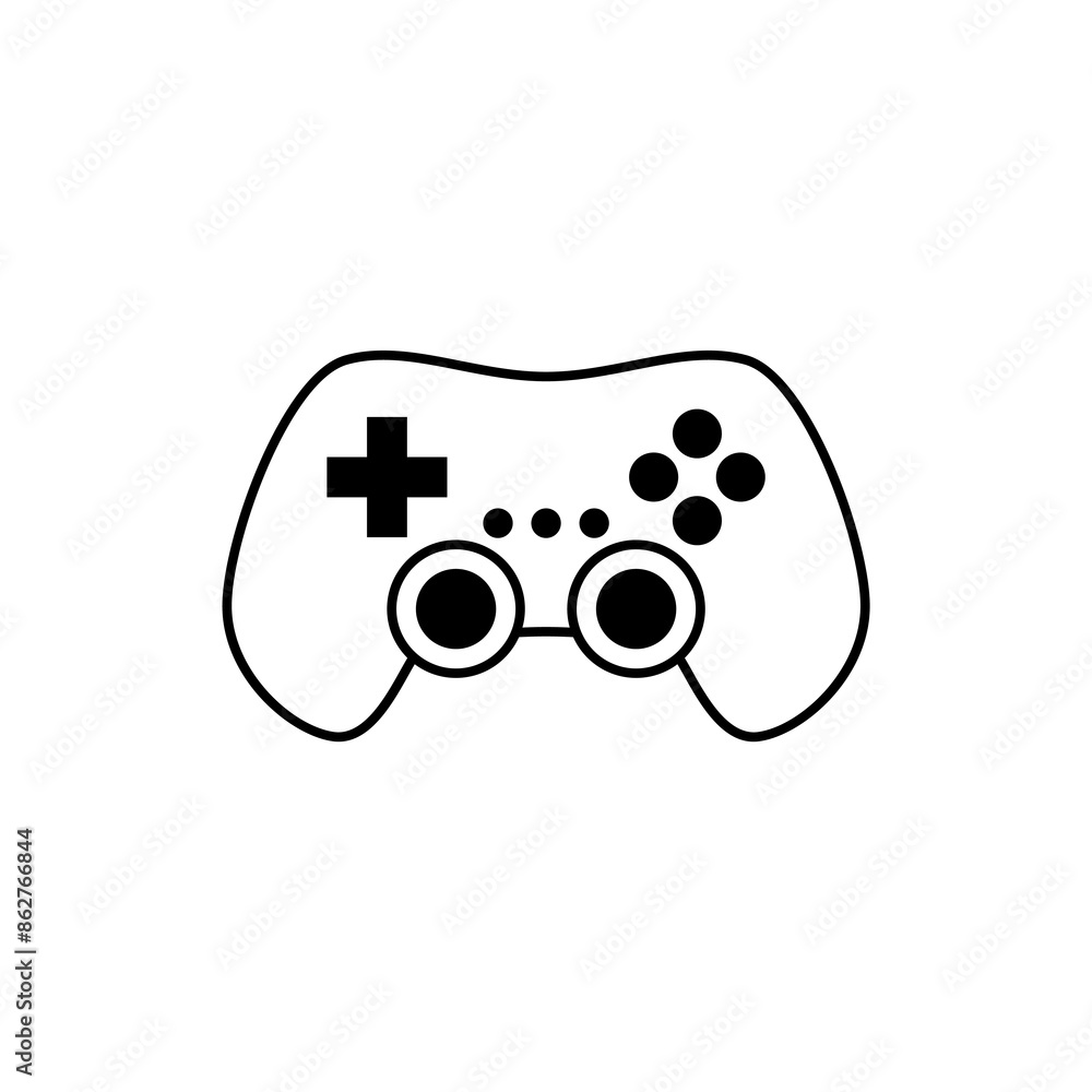 Poster gamepad icon, game icon vector for web, computer and mobile app isolated on white background.