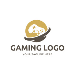 Game console and video games stick logo design template © hilda