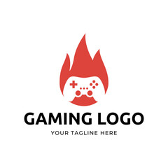 Game console and video games stick logo design template