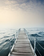 Obraz premium boardwalk leads out onto the sea