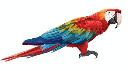Fototapeta premium Parrot Tropical Bird. Vector illustration Handdrawn 