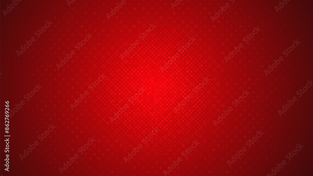 Poster abstract red halftone dots background