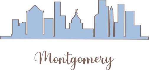 Montgomery vector silhouette skyline vector