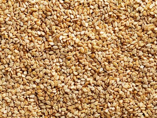 Fototapeta premium Natural White Sesame Seeds, Tiny Whole Grains for Baking, Cooking, and Garnishing