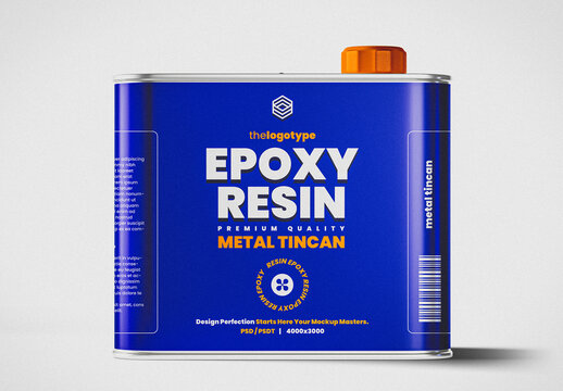 Epoxy Resin Tin Can Mockup
