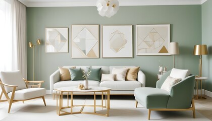 Photo interior modern design room 3d illustration