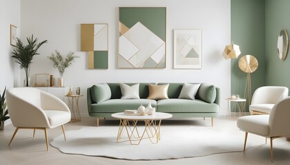 Photo interior modern design room 3d illustration