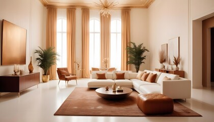 Fototapeta premium Photo interior modern design room 3d illustration