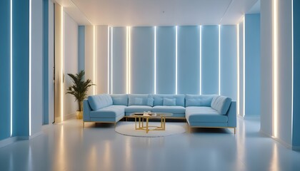Photo interior modern design room 3d illustration