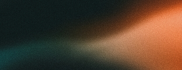 Grainy background, orange teal black dark noisy abstract poster header backdrop design
