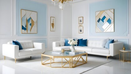 Photo interior modern design room 3d illustration