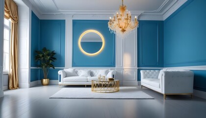 Photo interior modern design room 3d illustration
