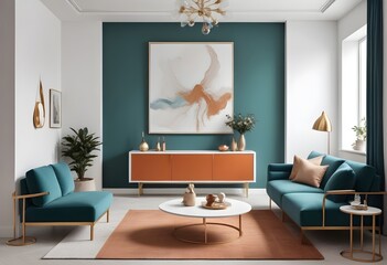 Photo interior modern design room 3d illustration